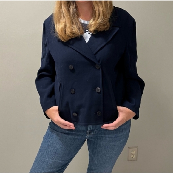 Ralph Lauren Wool Navy Peacoat Blazer - Picture 3 of 9